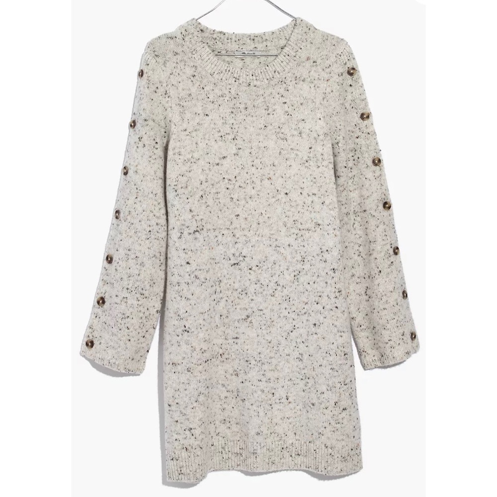 Madewell Donegal Button-Down Sleeve Sweater Dress